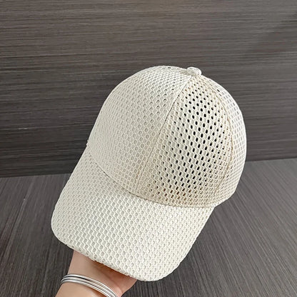 New Outdoor Casual Mesh Baseball Cap Simple Thin Breathable Summer Sun Hat for Women Men