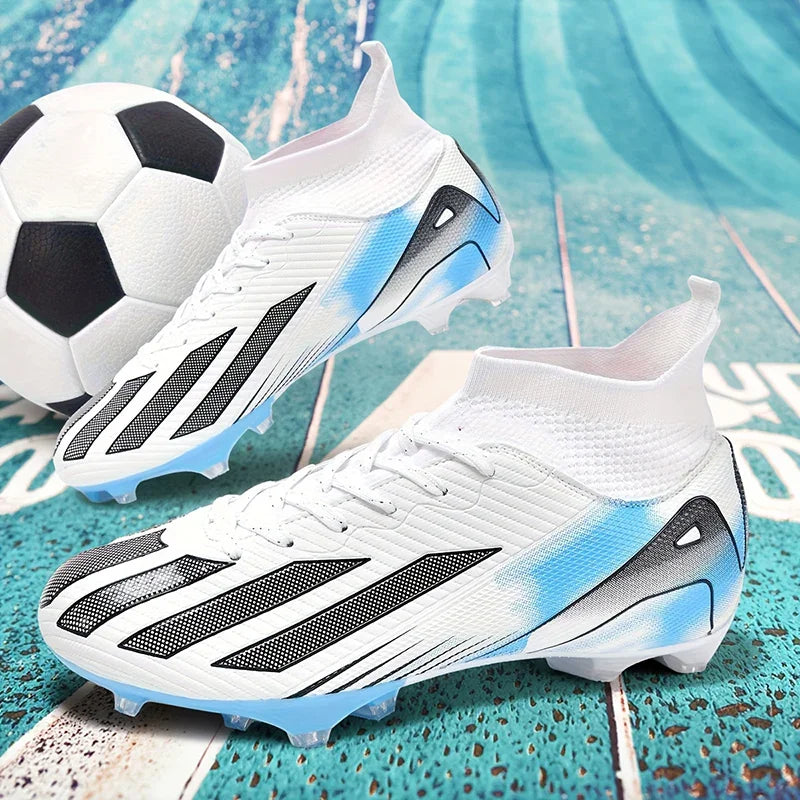 Chuteiras de futebol para homem e rapaz, ultraleves, profissionais, antiderrapantes e confortáveis, para treino e jogo em relva
