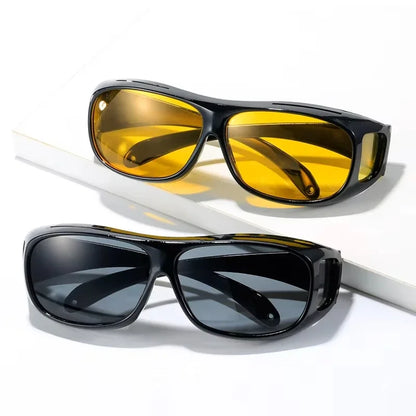 Night Driving Glasses For Men Women Fit Over Sunglasses Anti Glare Polarized HD Night Vision Glasses Windproof Outdoor Cycling