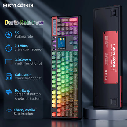 SKYLOONG GK104 Pro Wireless Mechanical Keyboard 100% Custom Keyboard Hot-Swappable Low-noise Switch for PC Gamer Office Accessories
