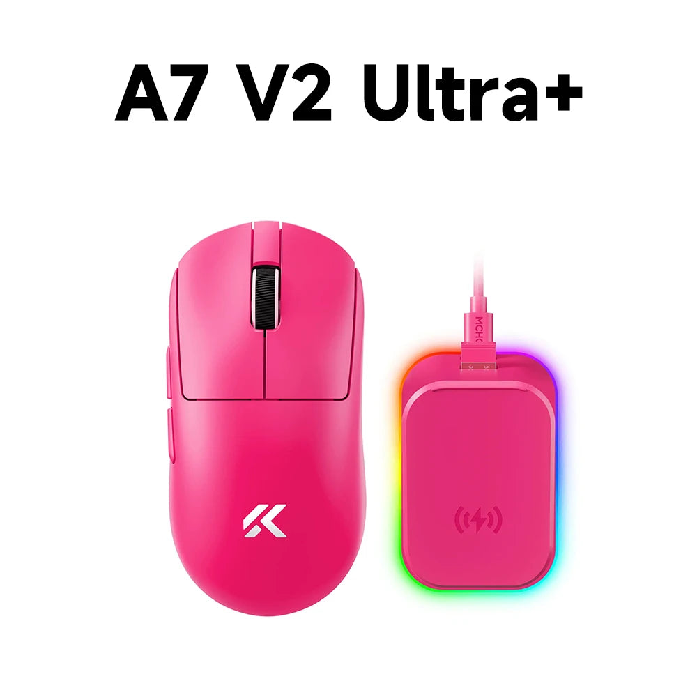 MCHOSE A7 V2 Lightweight Wireless Gaming Mouse, PAW3950 Sensor, Dual 8000Hz Polling Rate, 42000 DPI Wireless Esports Gaming Mouse