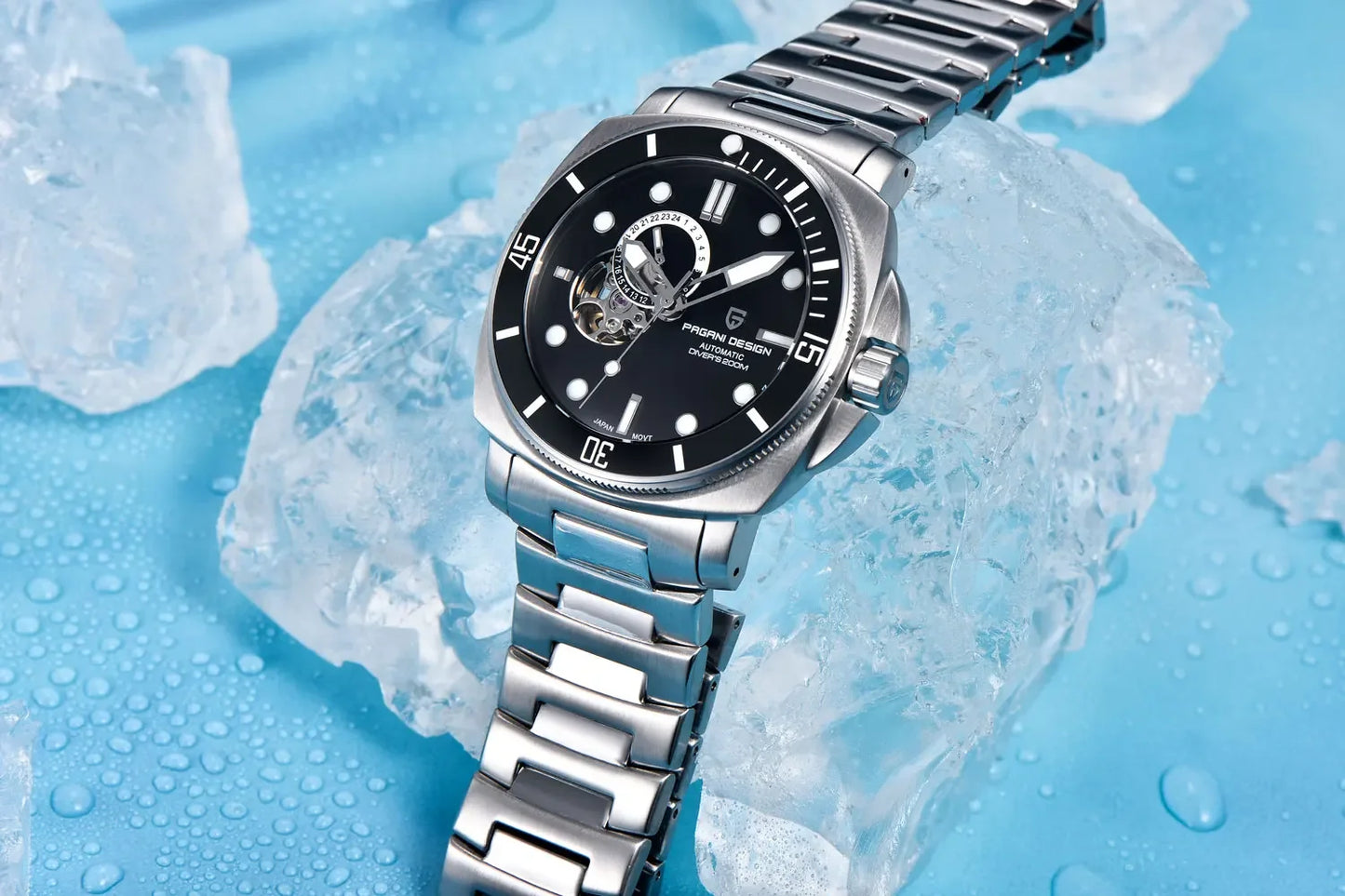 PAGANI DESIGN 2026 Original 43MM Men's Automatic Mechanical Watch NH39 200M Waterproof AR Sapphire Mirror Watches For Men ﻿