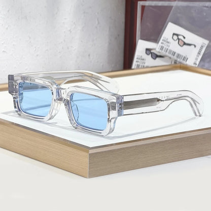 Sunglasses ASCARI Vintage Square Unisex Handcrafted Acetate UV400 Classic Retro Designer Eyewear