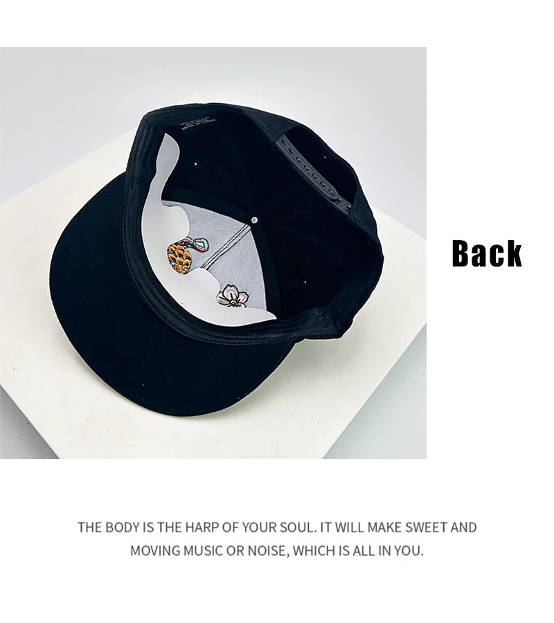 China Chic Pattern Embroidered Baseball Hats Breathable New Unisex Ethnic Style Peaked Caps Versatile Sunshade Hip Hop Fashion