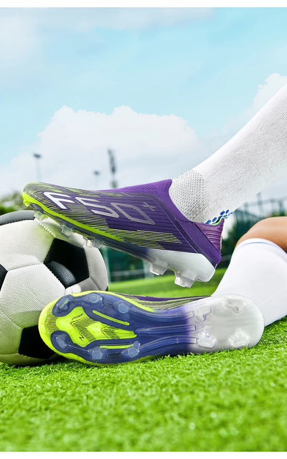 Męskie trampki z kolcami do trawy – wysokiej jakości buty piłkarskie do futsalu i piłki nożnej, antypoślizgowe, do użytku w pomieszczeniach, bestsellerowe, z wysoką cholewką, do użytku na zewnątrz