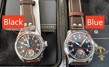 Reloj mecánico para hombre Hruodland 2025 nuevo, Seagull ST3620, piloto retro 43MM, luminiscencia Bgw-9, cristal de zafiro, turbina