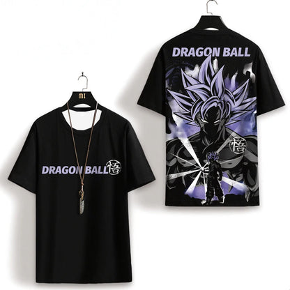 2026 Summer Dragon Ball Short-sleeved T-shirt for Men Cosplaying As Goku Anime, Half-sleeved T-shirt Breathable Casual Y2k