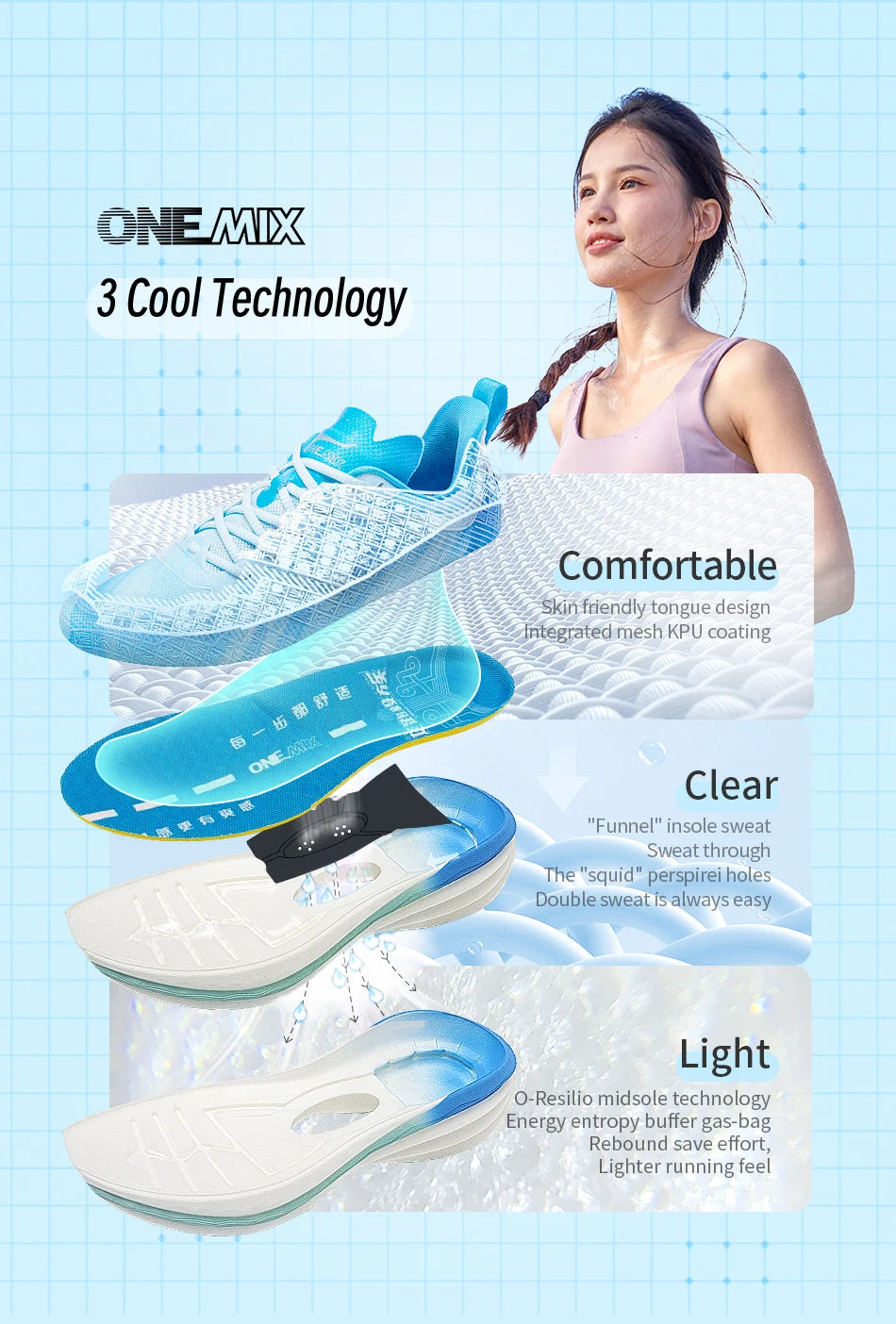 Zapatillas deportivas ONEMIX: nuevas zapatillas de running para hombre con amortiguación, antideslizantes, transpirables y ligeras; zapatillas deportivas para mujer para actividades al aire libre