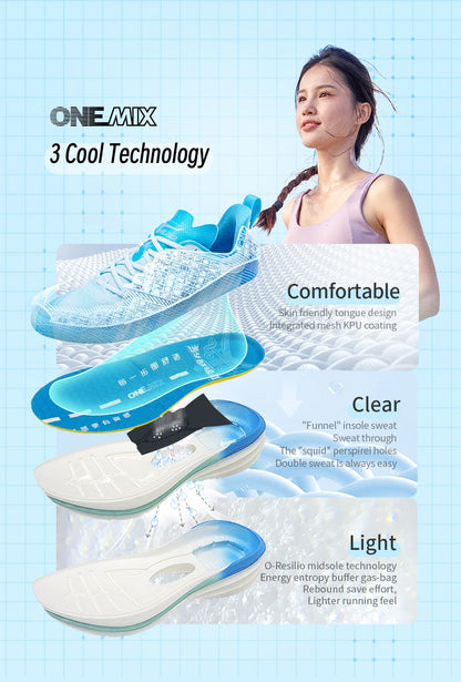 Zapatillas deportivas ONEMIX: nuevas zapatillas de running para hombre con amortiguación, antideslizantes, transpirables y ligeras; zapatillas deportivas para mujer para actividades al aire libre