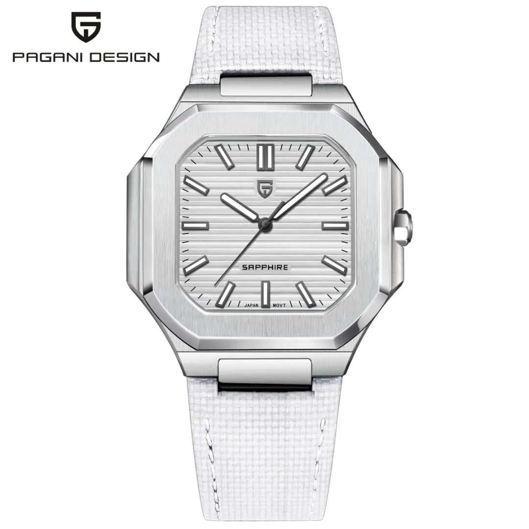 Reloj cuadrado de cuarzo para hombre PAGANI DESIGN New V2, marca de lujo premium, deportivo, resistente al agua, de zafiro y acero inoxidable