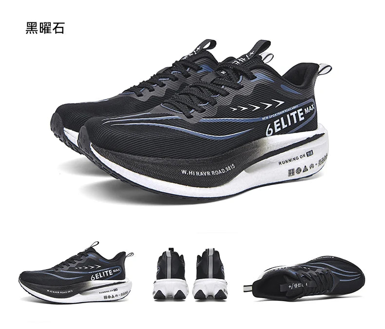 Men’s Running Shoes with Carbon Board, Specialty Marathon Sports, Breathable, Lightweight, Comfortable Women’s Athletic Non-Skid Sneakers