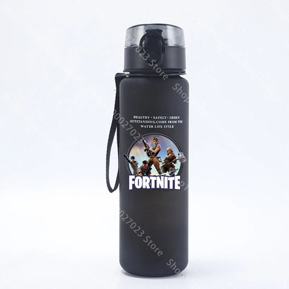 650ML Fortnites Sports Water Bottle Kawaii Motivational Leak Proof Portable Reusable Cups Outdoor Travel Gym Jugs New Cute Gifts