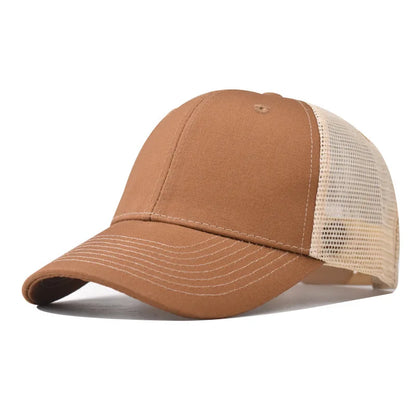 Baseball Cap Adult Net cap Shallow curved eaves Hat Unisex Summer hat Breathable hat shade Spring Autumn Cap Hip Hop Fitted Cap