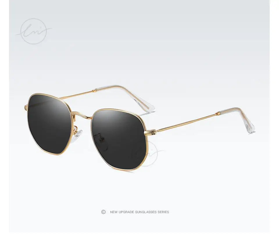 LM New Fashion Women Hexagon Sunglasses Men Retro Polarized Driving Coating Mirror Sun Glasses Goggle UV400 Eyewear gafas de sol