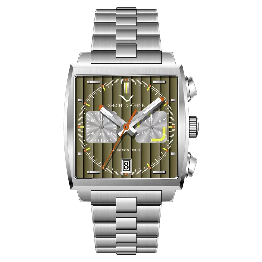 Specht&Sohne Men's Watch Luxury Brand Waterproof Stainless Steel Leather Japan VK Multifunctional Quartz Watch