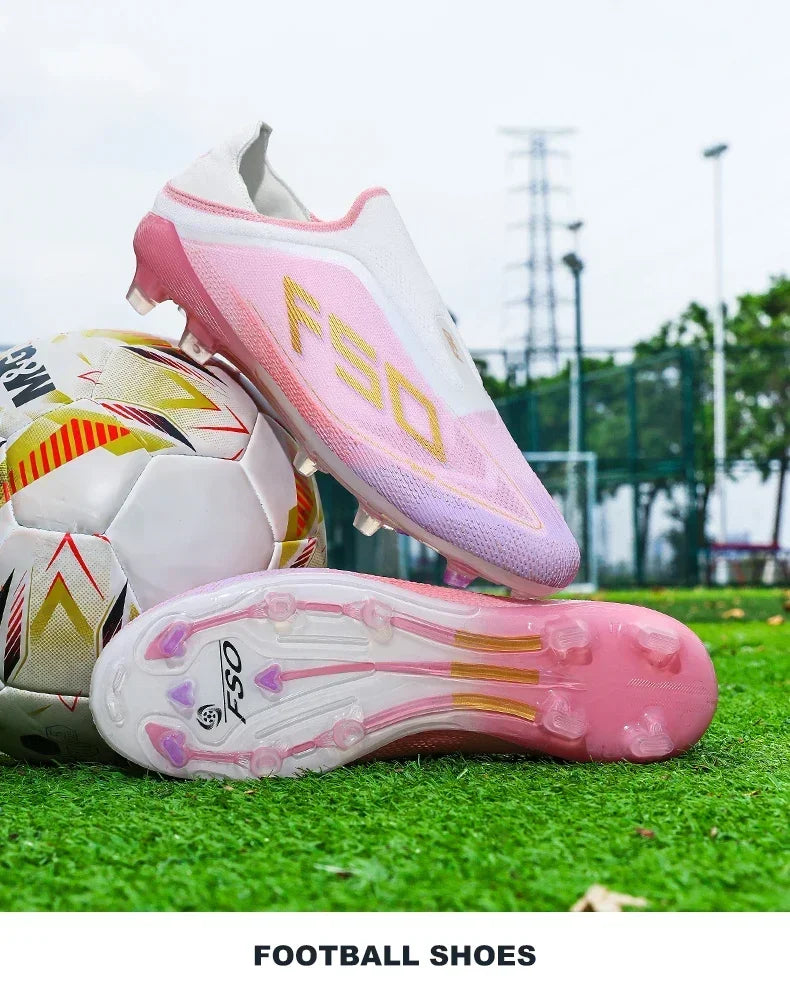 New Men's Football Boots, Non-Slip Boys' Soccer Shoes, Grass Cleats, High-Quality Match Sneakers, Hot-Selling Outdoor High-Top Light Boots