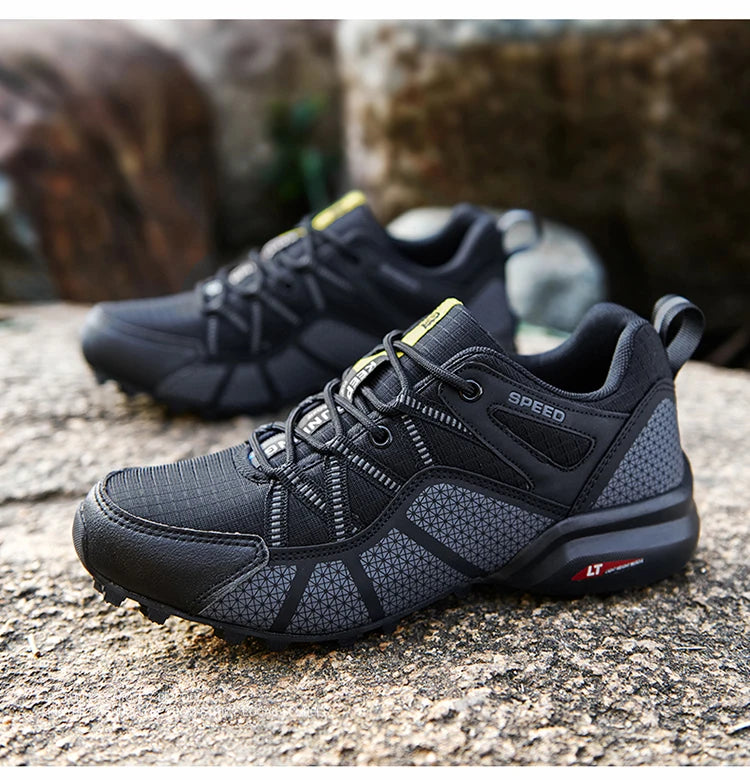 Men's hiking shoes, all-terrain outdoor sports shoes, breathable mesh, non-slip, wear-resistant hiking shoes, outdoor cycling shoes