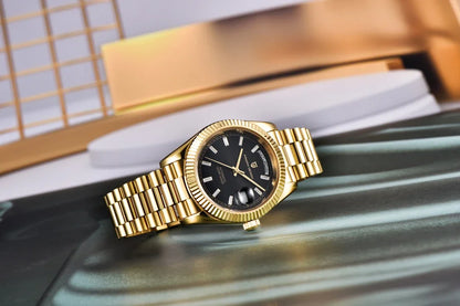 PAGANI DESIGN DD40 Herrenuhr – Modell aus Roségold, mechanische Luxusuhr, Automatikwerk, Saphirglas mit Antireflexbeschichtung, wasserdicht