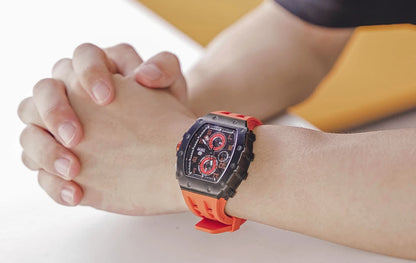 TSAR BOMBA New TB8204 Watch for Men, Japan Quartz Chronograph, 50M Waterproof Wristwatch, Fashion Sport Clock, Luxury Gift