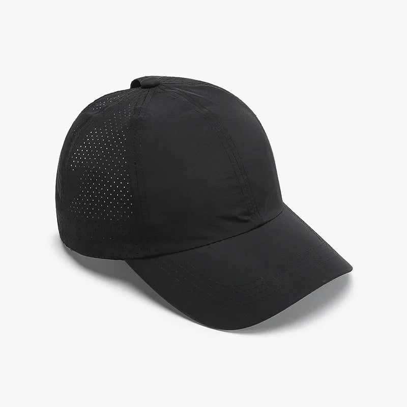 Lightweight Soft Top Baseball Cap for Women, Summer Cross Leakage Ponytail Breathable Mesh Outdoor Sun Protection Duckbill Cap