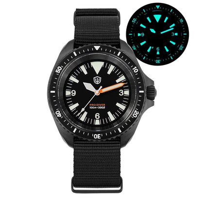 Reloj de lujo Watchdives WD1980 V3 con movimiento de cuarzo VH31 de segundero fluido, cristal de zafiro con revestimiento AR, resistencia al agua 10Bar, reloj para hombre