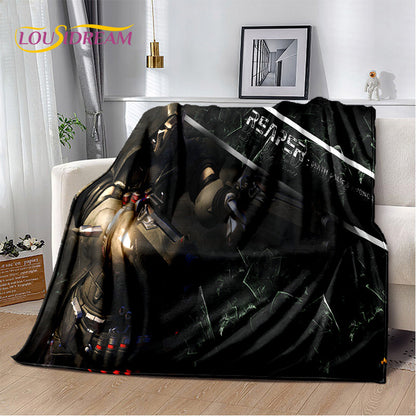 Overwatch Gamer DVA Reaper Manta Macia de Peluche, Manta de Flanela para Sala de Estar, Quarto, Cama, Sofá, Piquenique, Criança, 3D