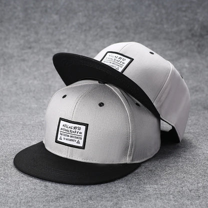 Men's Letter Embroidery Tide All-Match Flat Brim Baseball Cap Ladies Summer Hip-Hop Hat Outdoor Shade Adjustable Peaked Cap
