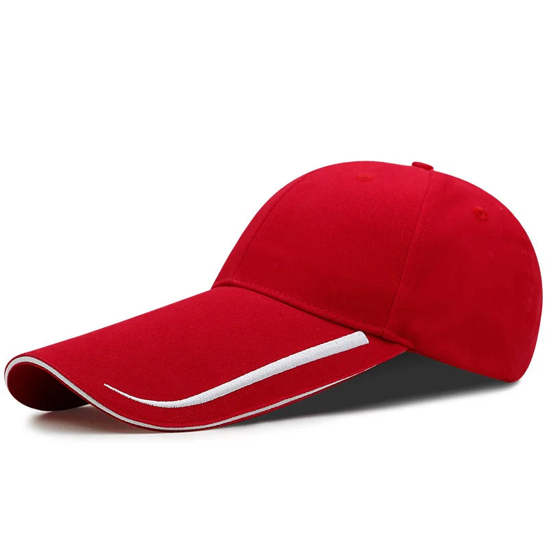 Peaked Hat Spring Summer 14cm Long Brim Sunscreen Fishing  Men Women Street Sunshade Outdoor Adjustable Cotton Golf Cap Trucker