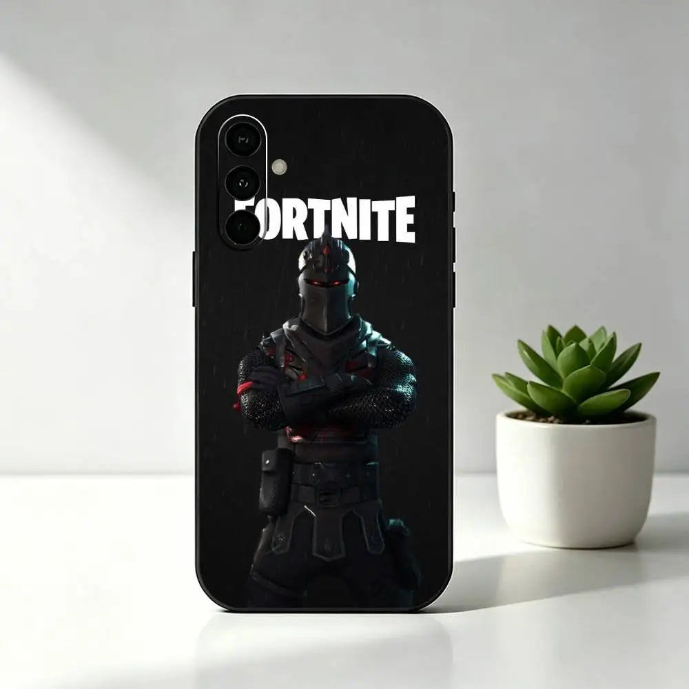 R-Royales F-Fortnite Game Phone Case Black Silicone Soft for Samsung Galaxy A73, A72, A71, A70, A53, A52, A51