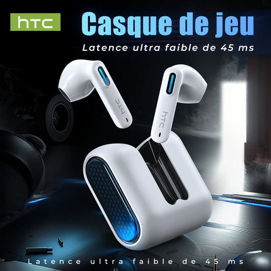 HTC NE49 6.0 True Wireless Earbuds Gaming HiFi Deep Bass Lightweight Cool Design IPX5 Waterproof Choice