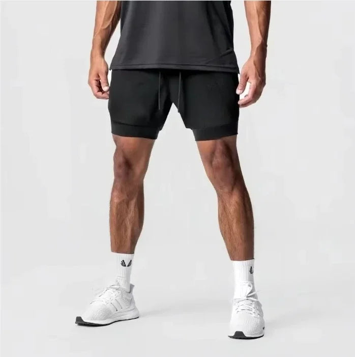 Calções Duplos Estampados Dragon Ball Majin Buu GOKU — Periféricos Gaming, Estilo Desportivo Americano, Confortáveis, Soltos e Respiráveis para Homem, Verão