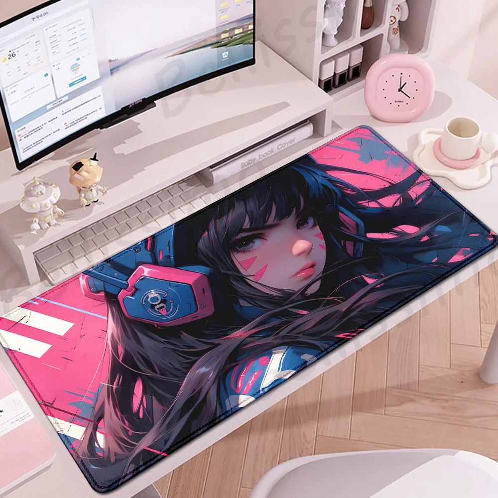 Gaming Accessories Overwatch D.Va Mouse Pad Large Keyboard Mousepad PC Cabinet Deskmat XXL Extended Mats Gamer Mousepad