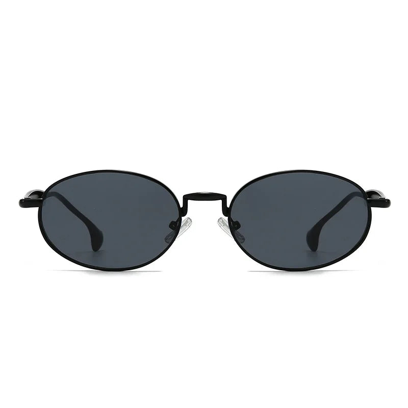 Metal Oval Lens Sunglasses UV Protection Retro Small Frame Sun Glasses Classic Brand Designer Eyepiece for Women Men