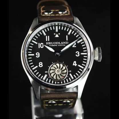 Reloj mecánico para hombre Hruodland 2025 nuevo, Seagull ST3620, piloto retro 43MM, luminiscencia Bgw-9, cristal de zafiro, turbina
