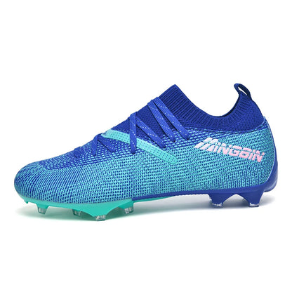 Turf Soccer Cleats Professional Men Football Boots Breathable Mesh Youth Soccer Shoes Anti Skid Male Sneakers Society Chuteira