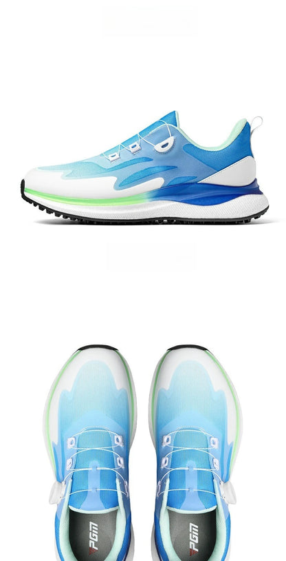 PGM Men Golf Shoes Ultra Soft Sole Knob Shoelaces Breathable Anti Slip Outdoor Sports Sneakers XZ412