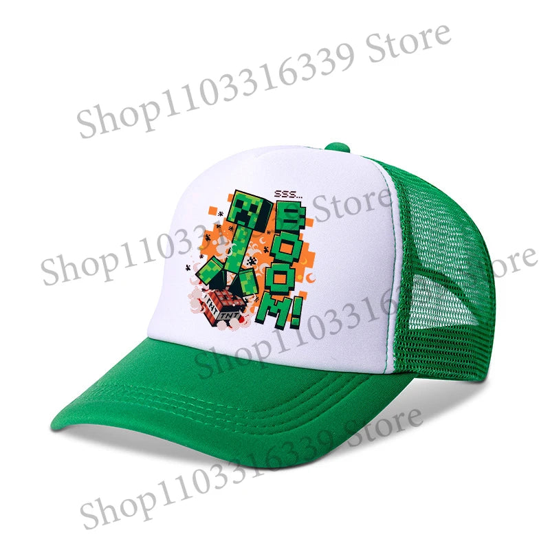 New Game Theme Hat Man Baseball Cap Male Sunshade Sunscreen Cap Minecrafted Fashion Hip Hop Caps Leisure Net Hats Birthday Gift