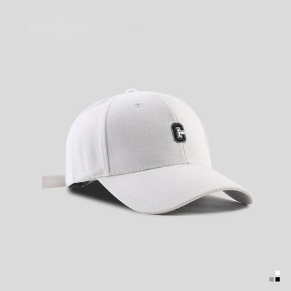 Hard-top C Letter Baseball Cap Men Women's Korean version of the tide peaked cap wide-brimmed big head  the curved brimmed hat