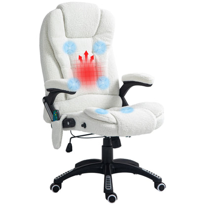 High-Tech Executive Office Chair with Lumbar Heating, 360° Swivel Breathable Fabric Chair with Remote Control, 120kg Load Capacity