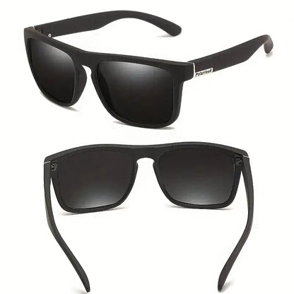 2PCS Fashion Square Polarized Sunglasses Men Vintage Plastic Male Sun Glasses Women Stylish Black Sport Shades UV400