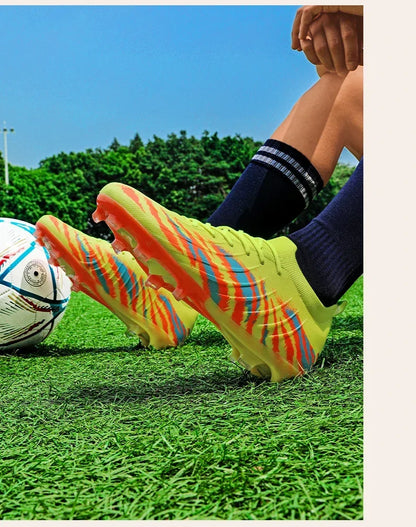 New Men’s Match Unisex Soccer Shoes Outdoor Adult Cleats Ultralight Football Boots Sport Non-Slip Comfortable Grass High-Quality