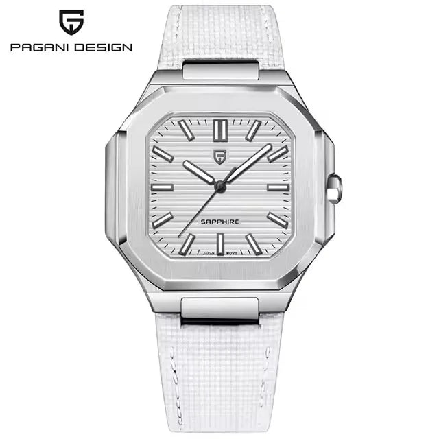 2026 New PAGANI DESIGN Square Quartz Luxury Watch for Men AR Sapphire Mirror Japan Movt Man Watch Luminous 316L All Steel Watch