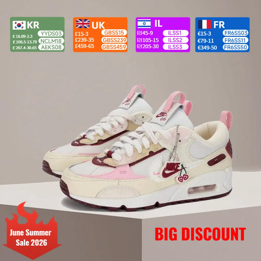 Nike Air Max 90 Classic Women's Running Shoes - Slip-Resistant, Durable, Lightweight, Comfortable for Daily Wear FD4615-111