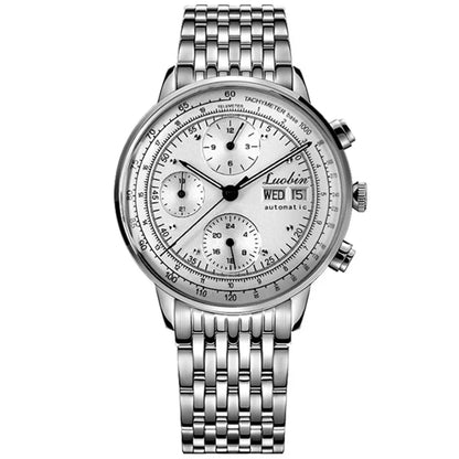 Reloj de lujo para hombre, automático mecánico, de cuerda automática, para negocios, de acero inoxidable, luminoso, 2020