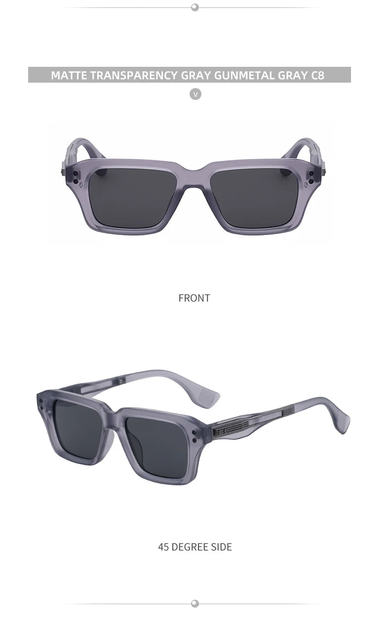 Polarized Classic Square Sunglasses Men 2026 Luxury Brand Steampunk UV400 Driving Sun Glasses For Male Trendy Small Frame Shades