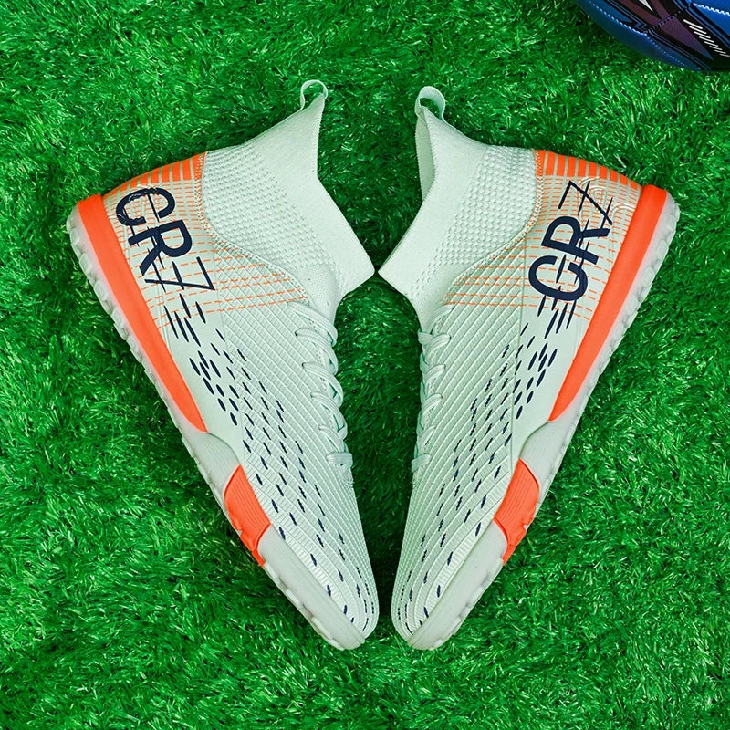 Nouvelles chaussures de football pour hommes, crampons pour terrain en herbe, baskets, chaussures de football de haute qualité, antidérapantes, montantes, pour futsal, matchs en salle, best-seller FG/TF