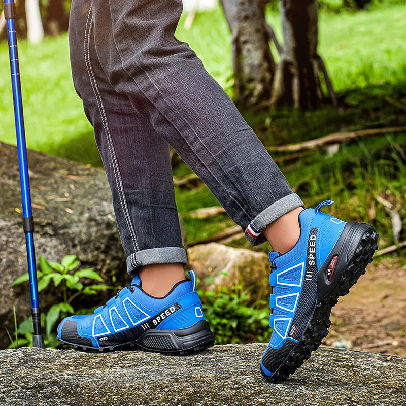Men's Hiking Shoes Waterproof Outdoor Lace-Up Sports Shoes Women's Bicycle Casual Shoes Non-Slip Field Tactical Training Shoes