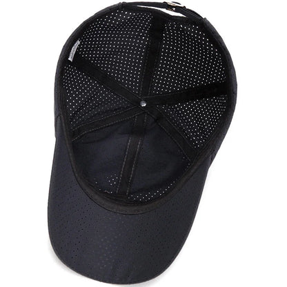 Summer New Breathable Perforated Quick-Drying Hat For Men Fishing Sun Protection Baseball Cap Cycling Travel Sports Hat