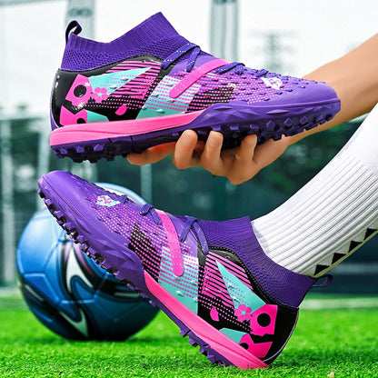 Football Boots Men Professional Soccer Shoes Sneakers Field Long Spikes Outdoor Competition Non-Slip Comfortable Training Shoes