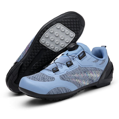 Sapatos de ciclismo MTB para homem e mulher T03 roxos respiráveis, de velocidade, autoblocantes, para ciclismo de estrada, corrida ao ar livre e treino